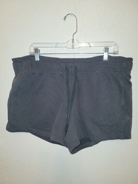 ODODOS Women's Cotton French Terry Sweat Shorts Charcoal XL Drawstring Pockets